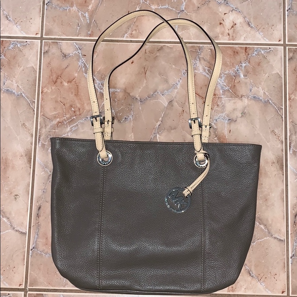 NWOT - Michael Kors Dark Taupe w/ Tan Straps